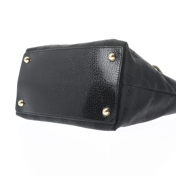 Gucci Mini Black Gold Hardware GG Canvas Handbag - Picture 5 of 14